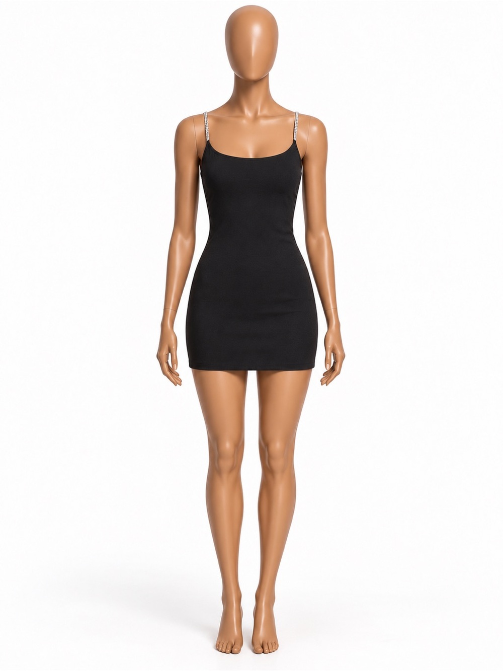 Victoria's Secret Black Mini Dress with Chain Straps